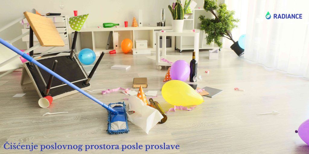Čišćenje poslovnog prostora posle proslave ili događaja